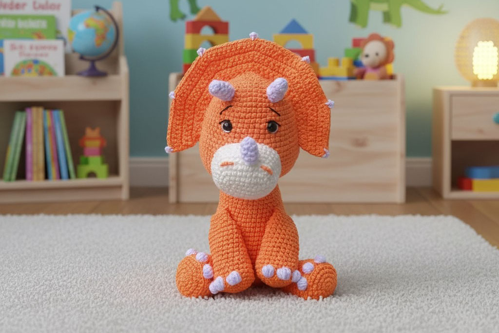 dinosaurio naranja carmesi 434